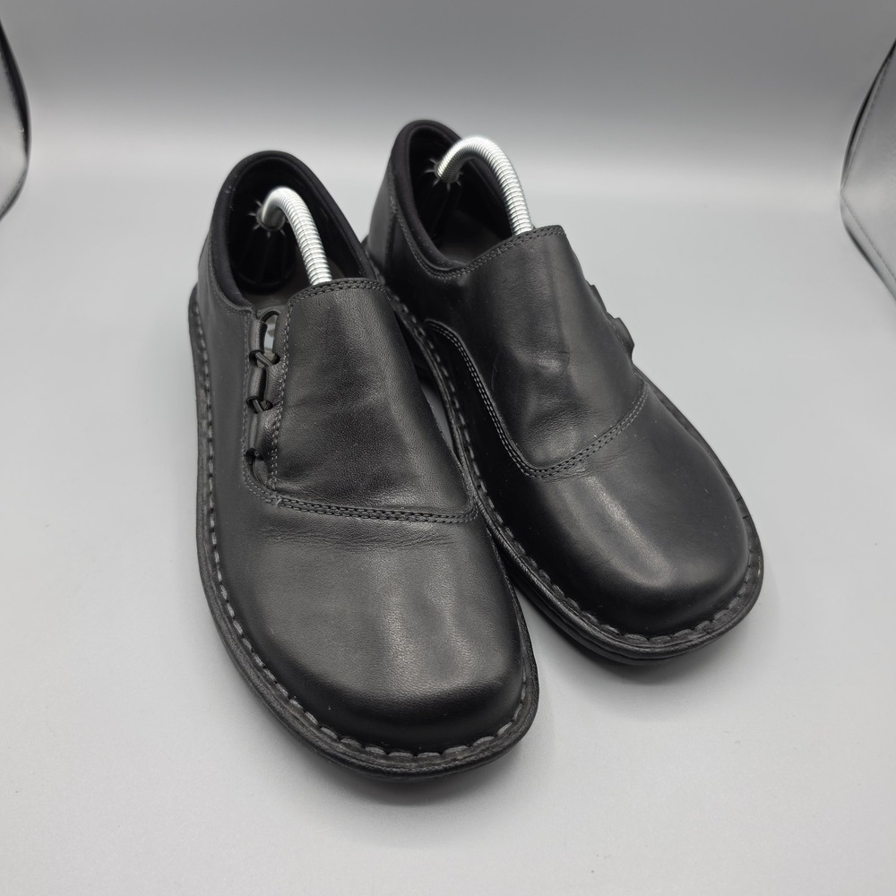Merrell Tetra Twist Shoes Womens‎ 8 Black Leather Loafers Comfort Flat Casual